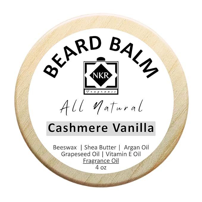 Beard Balm | Strengthens & Softens Beards & Mustaches | Beard Wax for Men | Natural Ingredients | Cashmere Vanilla