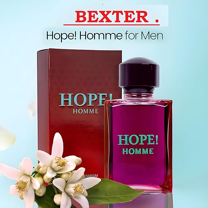 Bexter Hope Homme Eau De Parfum Spray for Men – 100 ml – Spicy Floral, Warm Woody, Long-Lasting Fragrance