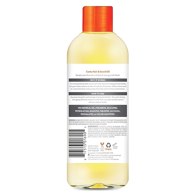 Cantu for Men Hair & Beard Oil, 3.4 fl oz