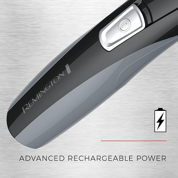 Remington Head to Toe Advanced Rechargeable Powered Body Groomer Kit, Beard Trimmer (10 Pieces), 6.3 Inch, Black