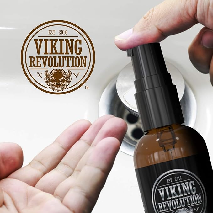 Viking Revolution Sandalwood Pre-Shave Oil for Men - Smooth, Irritation-Free Shave, 1 Fl Oz - All Skin Types