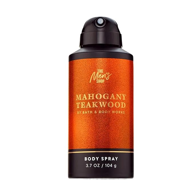 Bath & Body Works Body Spray for Men, Mahogany Teakwood Scent, Men’s Spray with Long-Lasting Personal Fragrance, Warm Woodsy & Masculine Scent, 8 oz - 1 Pack
