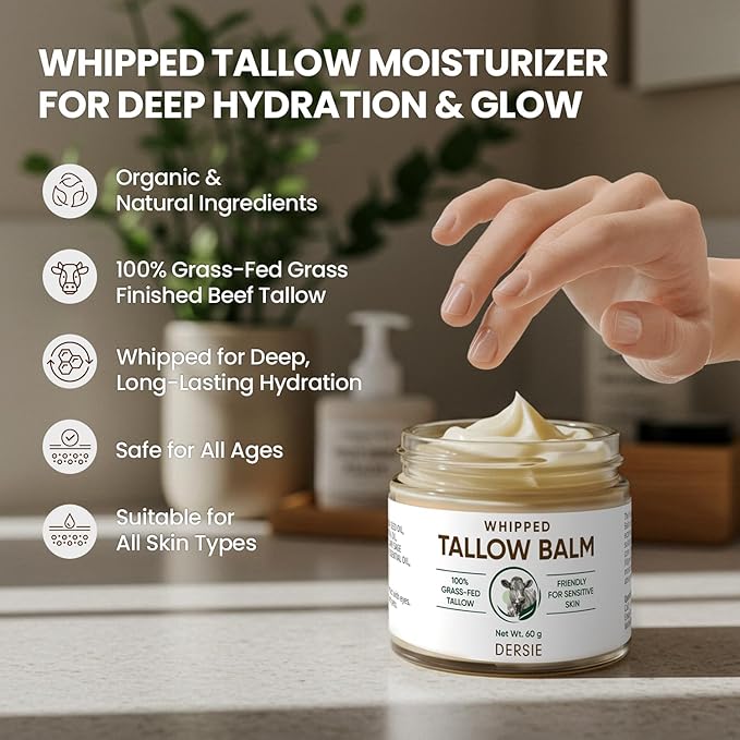 Organic Beef Tallow Sunscreen SPF 30 (2.12 Ounce (with Tallow Balm))