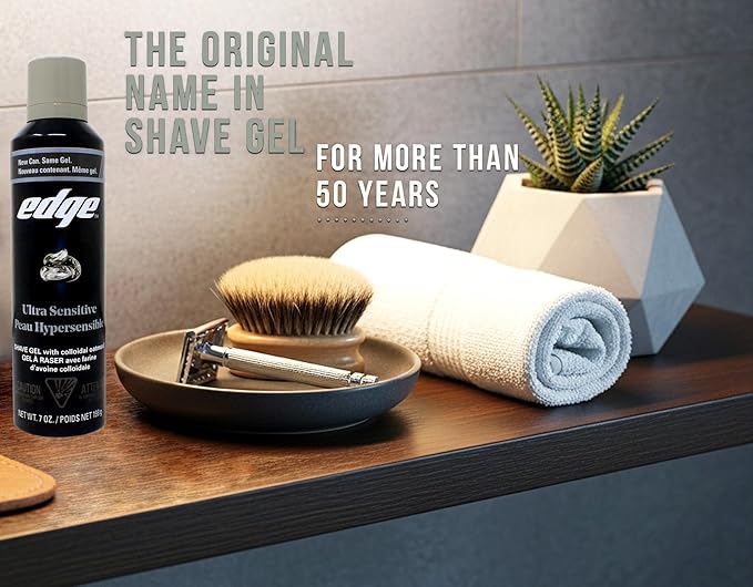 Edge Shave Gel, Fragrance Free, Ultra Sensitive 7 oz (Pack of 8)