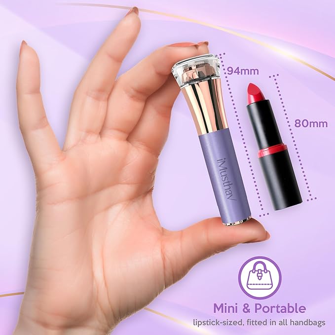 Facial Hair Remover for Women – Painless 16mm Dual Ring Floating Head Blade, Portable, Electric Razor & Epilator for Flawless Face, Lips & Chin – with 18K Gold-Plated Head, 360° LED Light