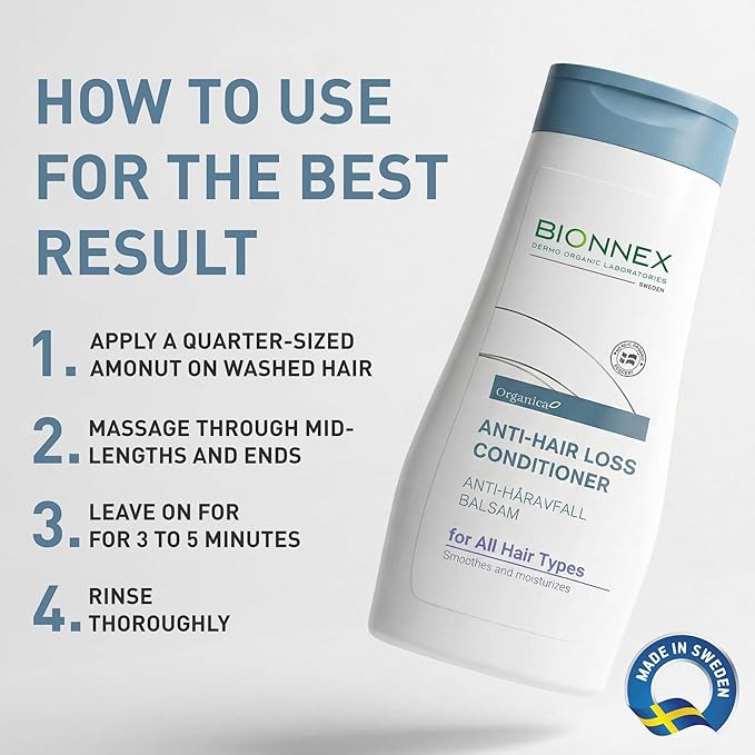 Anti-Hair Loss Shampoo & Conditioner Set, DHT Blocker for Thinning Hair (2 x 10.1 Fl oz) BioTrust Technology, Hair Growth Shampoo, Dermatologically and Clinically Tested By BIONNEX