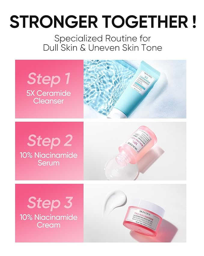 Niacinamide Brightening Cream, Radiant Glow, Fade Dark Spots, Evens Skin Tone Moisturizer for Oil and Acne-prone Skin, Non-Sticky, 1fl.oz / 30g