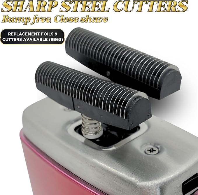 Supreme Trimmer Replacement Foil & Cutter SB63 | Hypoallergenic Foil for Crunch STF602 | Pink