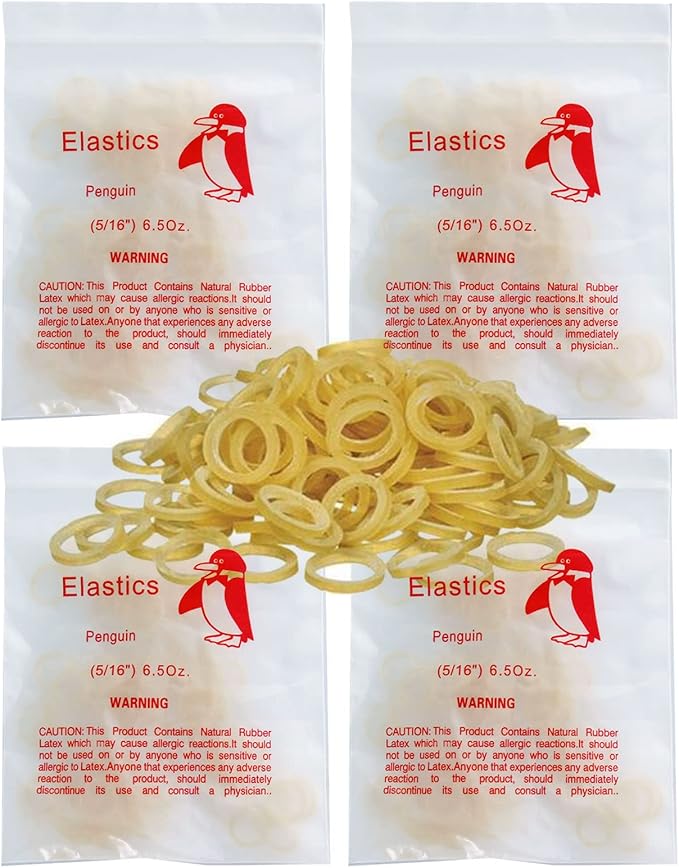 LA MIERE 400 pack Orthodontic Elastics Dental Rubber Bands Intraoral Elastic Bands (Heavy, 6.5 Oz, 5/16'' (8mm）)
