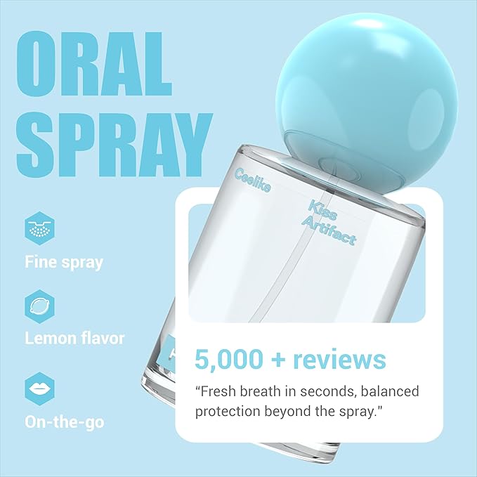 Oral Spray – Fresh Breath, Dual Cooling Experience & Convenient On-The-Go Design – Perfect for Freshening Breath Anywhere, Anytime (Lemon, 2 Count)