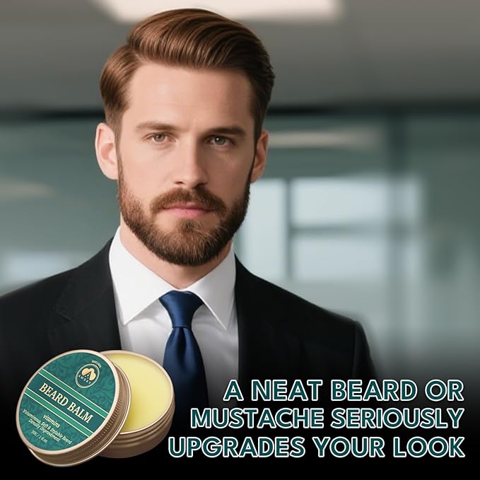 AMSKY Beard growth kit - Beard oil, beard balm, beard comb, productos para la barba | boyfriend birthday gifts | gifts for him husband | Christmas | Husband stocking stuffers