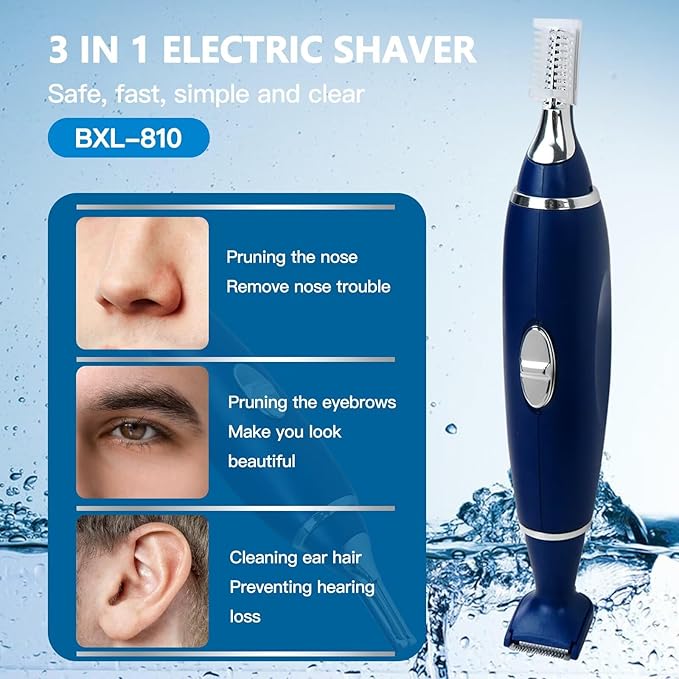 2025 Version Electric Ear Beard Nose Hair Trimmer Eyebrow Mustache Remover Shaver Clipper