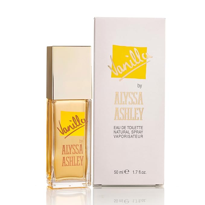 Alyssa Ashley Vanilla - Women Perfume with Caramel and Musk - Vanilla Perfume for Romantic Moments - Elegant Perfumes for Women - 1.7 oz EDT Spray