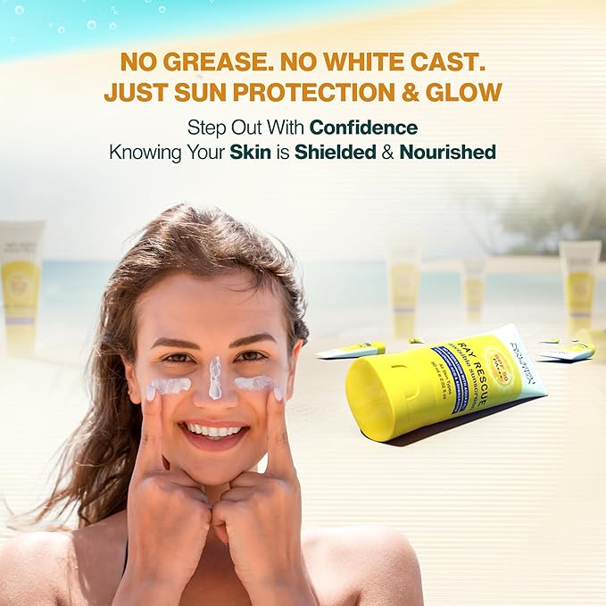 NOURISH MANTRA Ray Rescue Sunscreen/Sunscreen SPF 50/ With Hyaluronic Acid, Aquaxyl, Aloe Vera Extracts & Ashwagandha Extracts/No White Cast, (60 ml (Pack of 1))