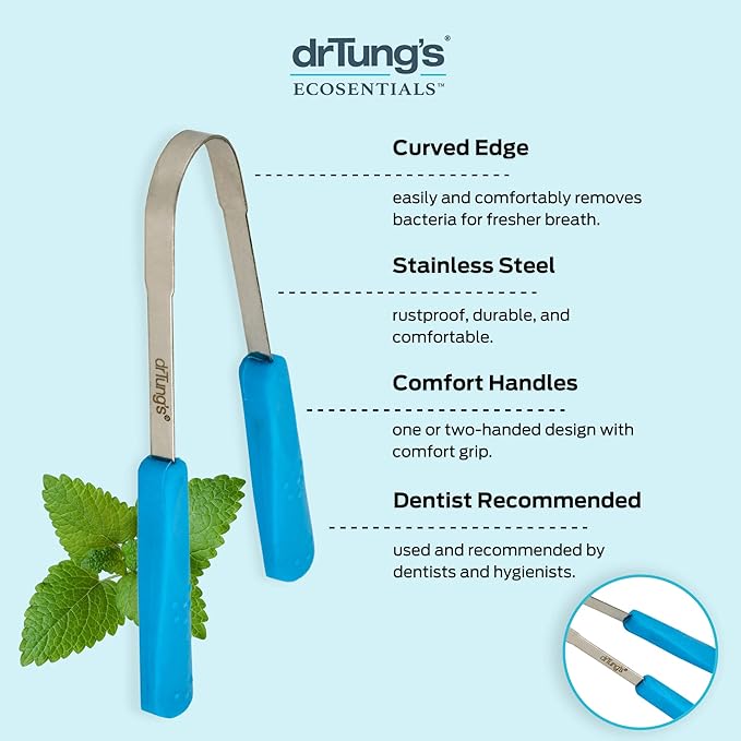 Dr. Tung's Stainless Steel Tongue Cleaner 1 ea (Pack of 4)
