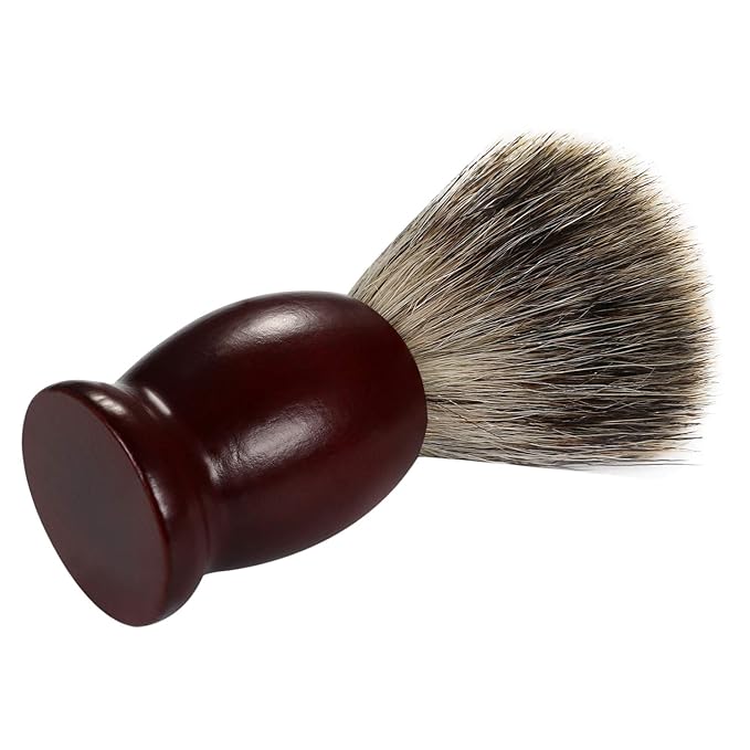 Vtrem Pure Badger Shaving Brush for Men with Hard Wood Handle Luxury Professional Shave Brush Tool for Wet Shave, Safety Razor