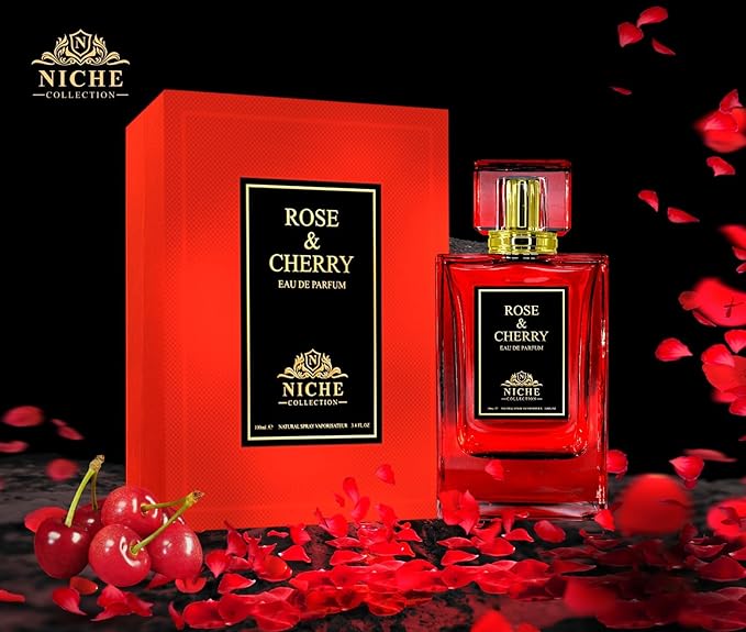 Maison d'Orient ROSE & CHERRY Niche Collection Dubai 100 ML (3.4 oz) EDP for Men and Women - Fruity Floral Perfume with Rose, Cherry, and Almond - Long-Lasting Unisex Fragrance
