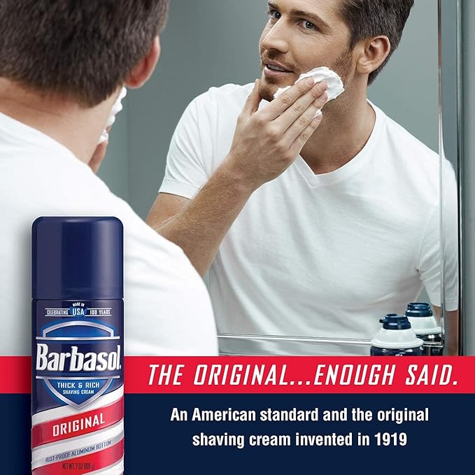 Barbasol Shave Cream 7 Ounce (Original, Pack of 3)