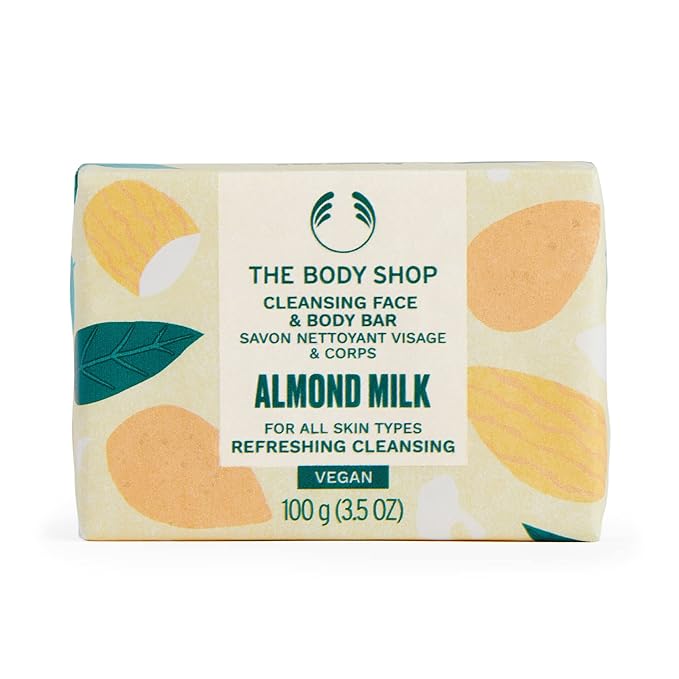 The Body Shop Almond Milk Cleansing Face & Body Bar – Refreshing & Cleansing – Vegan – 3.5oz