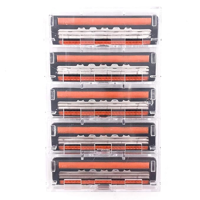 30 Taconic Shave Triple Blade Razor Cartridges for Gillette Atra, Atra Plus, Vector & Contour Razor Handles, Aloe Lubricating Strip for a More Comfortable and Closer Shave