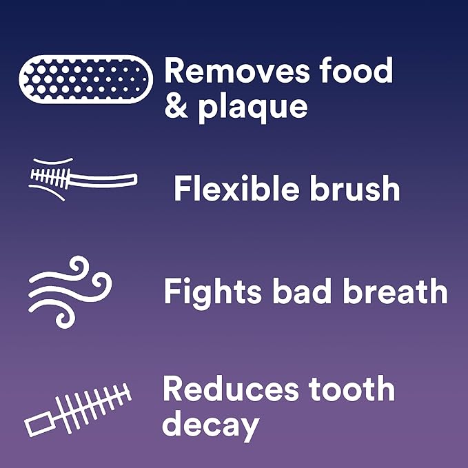 DenTek Slim Brush Advanced Clean, Interdental Brushes for Cleaning Between Tight Teeth, Safe for Braces & Dental Work, 32 Count