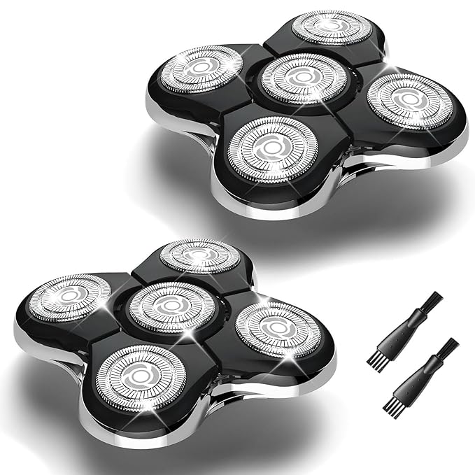 2Pack Shaver Replacement Head Compatible with Remington Balder Pro Head Shaver ModelSPR-XR7000,with 2 Sweeping Brush