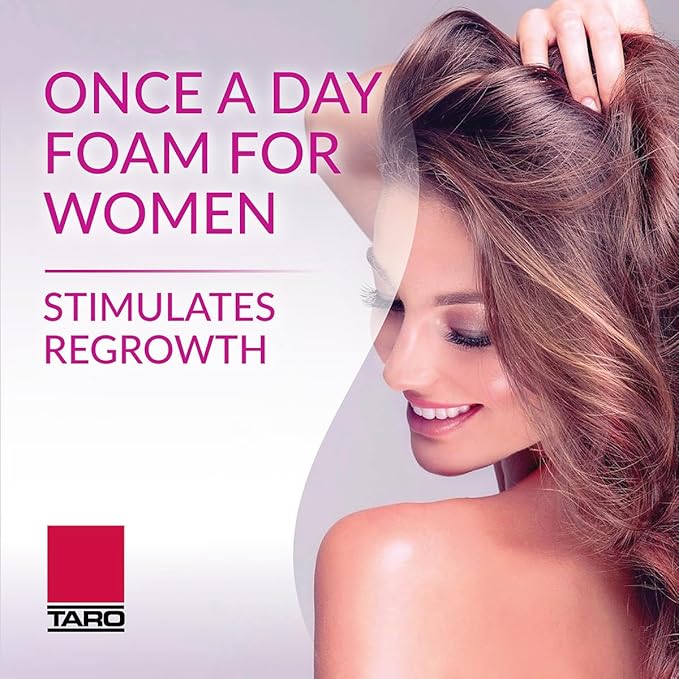 Minoxidil Topical Aerosol Foam, 5%, Hair Regrowth Treatment for Women, 2.11 oz Reactivates Hair Follicles to Stimulate Hair Regrowth - 4 Months Supply