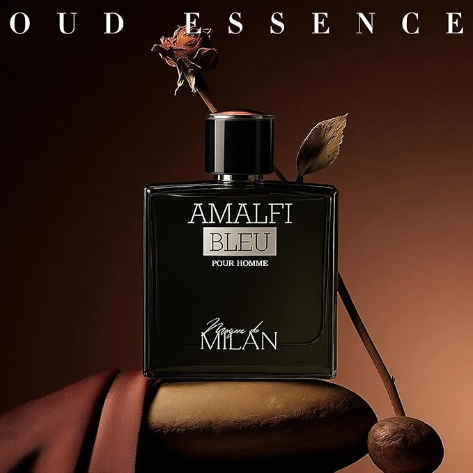 AMALFI BLEU, Men's Cologne Gift, Long Lasting EDP, Aura of Elitism & Modern Style, Perfume for Business, Commute and Casual Use, 3.4 Fl Oz