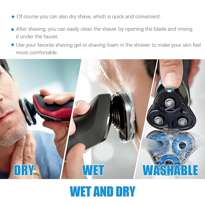SH50 Replacement Shaver Heads Compatible with Philips Norelco Series 5000, Replacement Blades Compatible with Philips Electric Shaving Series 5000