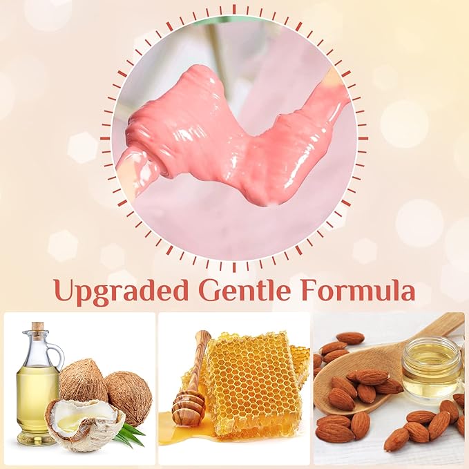 Hard Wax for Hair Removal, 1.1lb/17.6oz, Sensitive Skin wax Beads for Face, Legs, Armpit, Brazilian, Bikini and Full Body at Home, Natural and Gentle Waxing Beads (Rose)