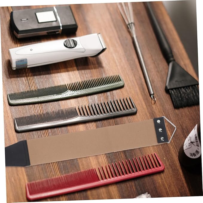 2pcs Leather Strop Strap for Manual Shaving Double-sided Polishing Tool for Home Use for Final Sharpening and Smoothing of Barber Random