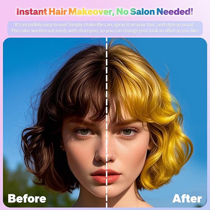 Temporay Hair Color spray (Gold, 110ML)