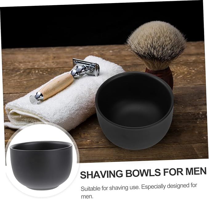 FRCOLOR 2pcs Double Layer Shaving Bowl Stainless Steel Men's Shaving Soap Bowl for Sensitive