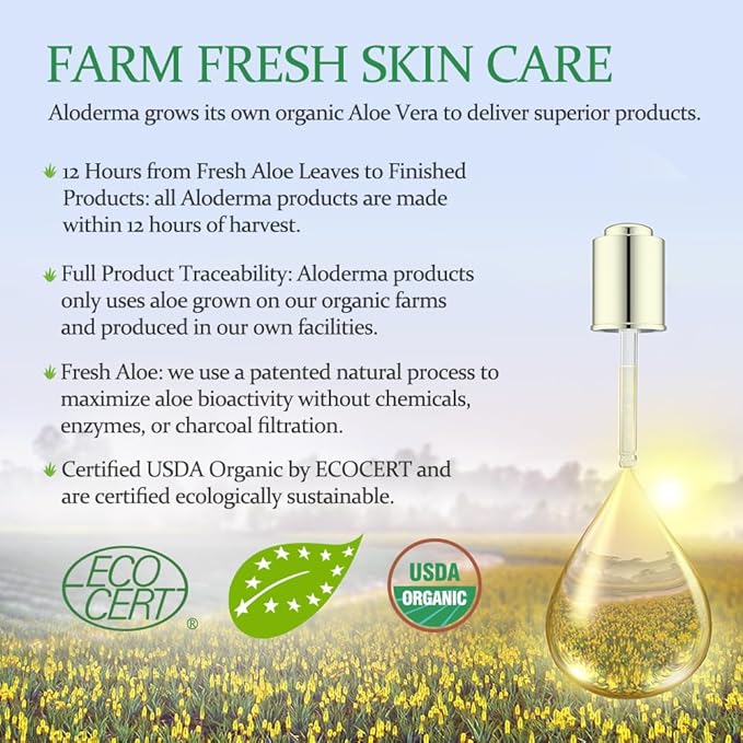 Aloderma Soothing Cleanser for Sensitive Skin Made with 76% Organic Aloe Vera and Allantoin to Calm & Gently Cleanse Damaged Skin, 3.5oz