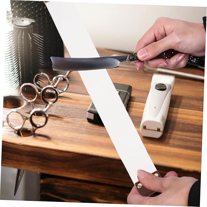 NOLITOY Professional Razor Strop for Sharpening and Polishing Canvas Double-sided Strap for Straight Razors Scissors and Fine Edges Essential Tool for Barbers and Shaving Enthusiasts