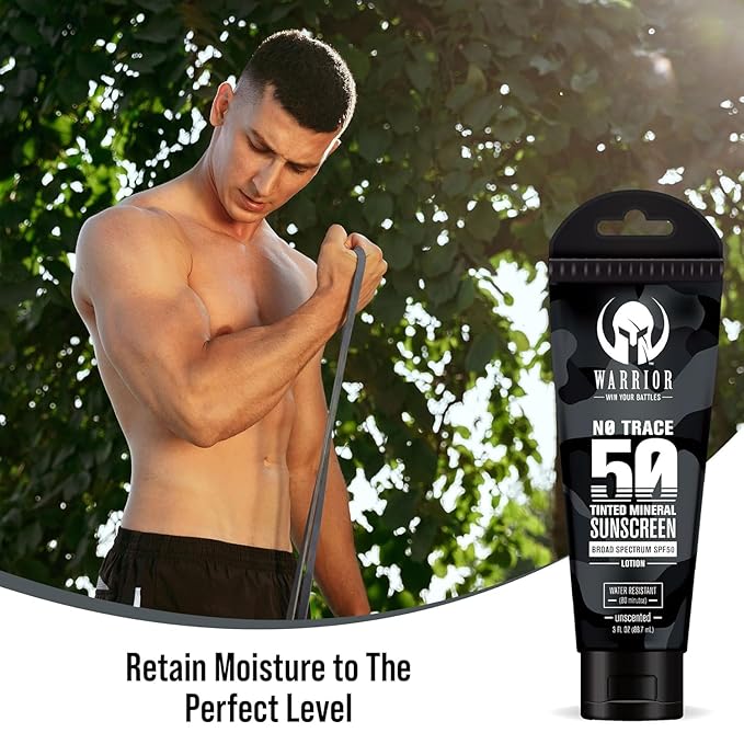 WARRIOR - WIN YOUR BATTLES- SPF 50 Tinted Sunscreen for Face - Zinc & Titanium Tinted Moisturizer with SPF - Water Resistant, Non-Toxic Tinted Sunscreen Lotion for Sensitive Skin - 3 Fl Oz - Pack of 2