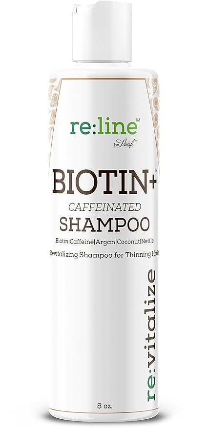 Biotin Shampoo For Hair Growth Natural Caffeine Hair Loss Treatment Shampoo For Thinning Hair Thickening DHT Blocker For Men Women Sulfate Free Safe On Color Treated Hair Coconut + Argan Oil