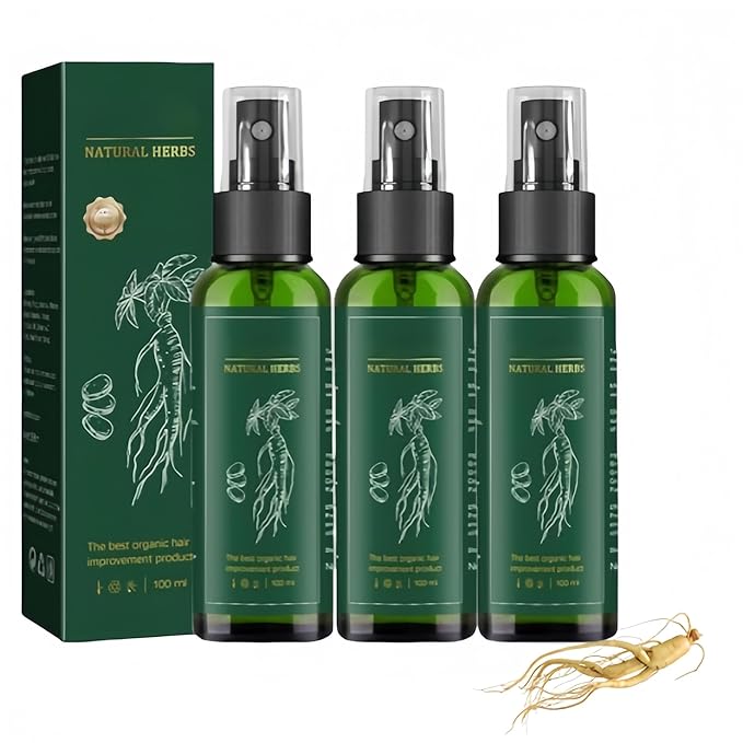 Hair Growth Spray, Para El Crecimiento Del Cabello, Natural Herbs Ginseng Hair Regrowth Serum (3Pcs)