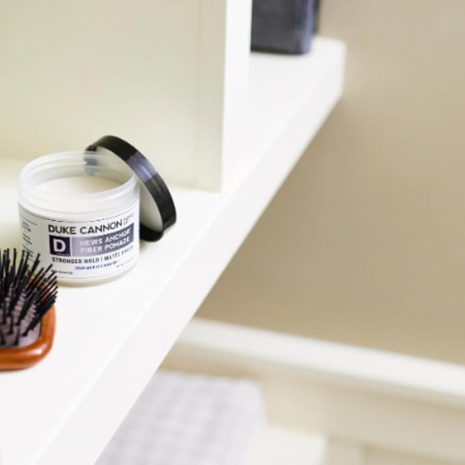 Duke Cannon News Anchor Fiber Pomade - Strong Hold, Natural Matte Finish - 4.6 oz