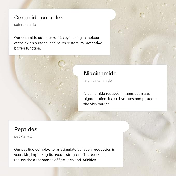 Dermatica Anti-Wrinkle Nourishing Ceramide with Peptide Moisturizer | For Anti-ageing and Skin Barrier Repair I Water Based Moisturizer with Ceramides and Glycerin | Face Moisturizer for Women and Men
