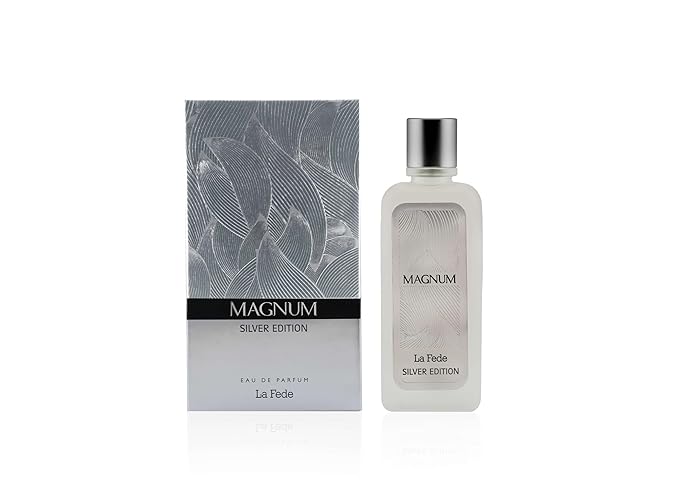 La Fede Magnum Silver Edition Arabian Perfume for Men 100ML (3.4 OZ),Eau De Parfum Spray, Long Lasting Perfume, Enjoy the Luxurious & Sophisticated Fragrance With Fruity Scent for All Occasions