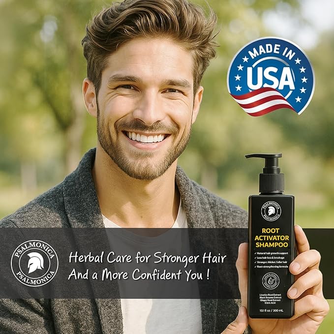 Root Activator Shampoo for Men - Hair Growth Shampoo for Hair Loss and Thinning Hair - Hair Loss RegrowthTreatments for Women Men (10.1 Fl Oz (Pack of 2))