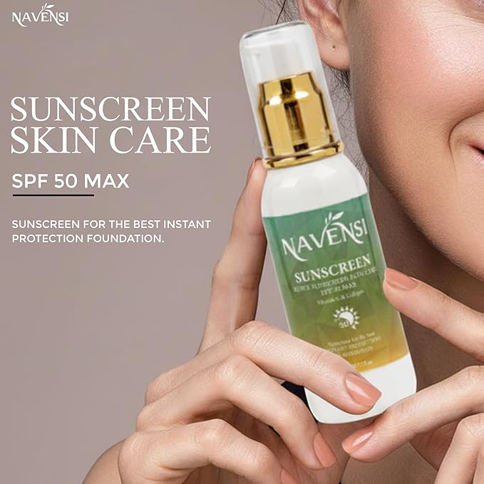 Sunscreen For Face SPF 50 | 80ml Lightweight Face Sunscreen Travel Size Vitamin C & Collagen Glow Sunblock, Hydrating, Non Greasy Anti Aging Protection for Bright, Youthful, Protected Skin