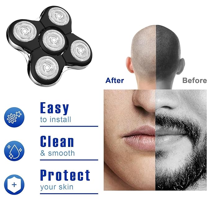3pack Shaver Replacement Head Compatible with Remington Pro Peplacement Head for Model XR7000 Shaver,Replacement Blades Precision Electric Shaving for Bald Men