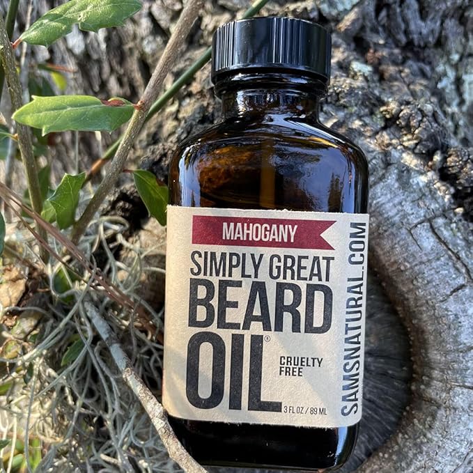 MAHOGANY Scented - Holiday Gifts - Stocking Stuffers - Beard Conditioner - 3 Oz - Easy Applicator - Natural - Vegan and Cruelty Free - Gifts for Men with Beards