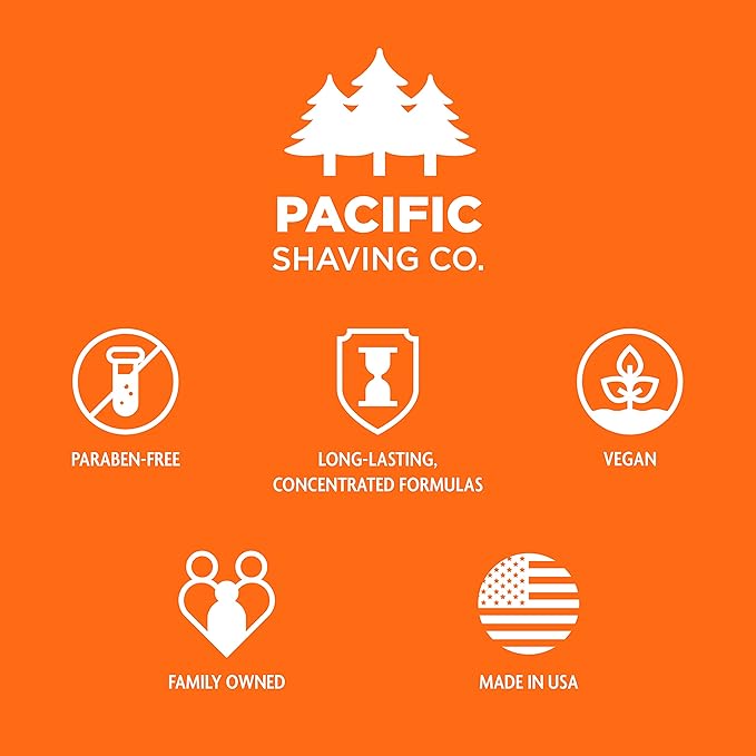 Pacific Shaving Company Natural Shaving Cream - Shea Butter + Vitamin E Shave Cream for Hydrated Sensitive Skin - Clean Formula for a Smooth, Anti-Redness + Irritation-Free Shave Cream (7 Oz, 3 Pack)