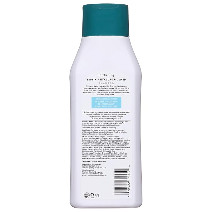 JASON Restorative Biotin Shampoo, 16 oz (Pack of 2)