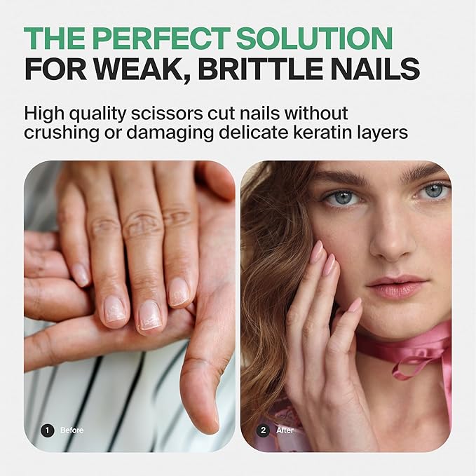 GERMANIKURE Beard and Mustache Scissors - FINOX Stainless Steel Professional Manicure Tools in Leather Case - Ethically Made in Solingen Germany - 4706