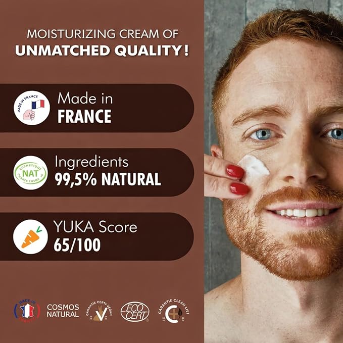 Mattifying Moisturizer Face Cream Hydra Matte Hydrating Facial With Aloe Vera, Sweet Almond Oil, Sea Samphire Deep Hydration, Nourishes Eliminates Shine Non-greasy Made in France 75ml