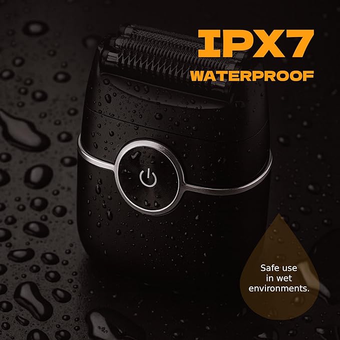 Electric Razor for Men, Portable Foil Shaver with Beard Trimmer, USB-C Fast Charging, IpX7 Waterproof Wet/Dry, Mini Pocket Travel Shaver for Home, Gym and Trips.